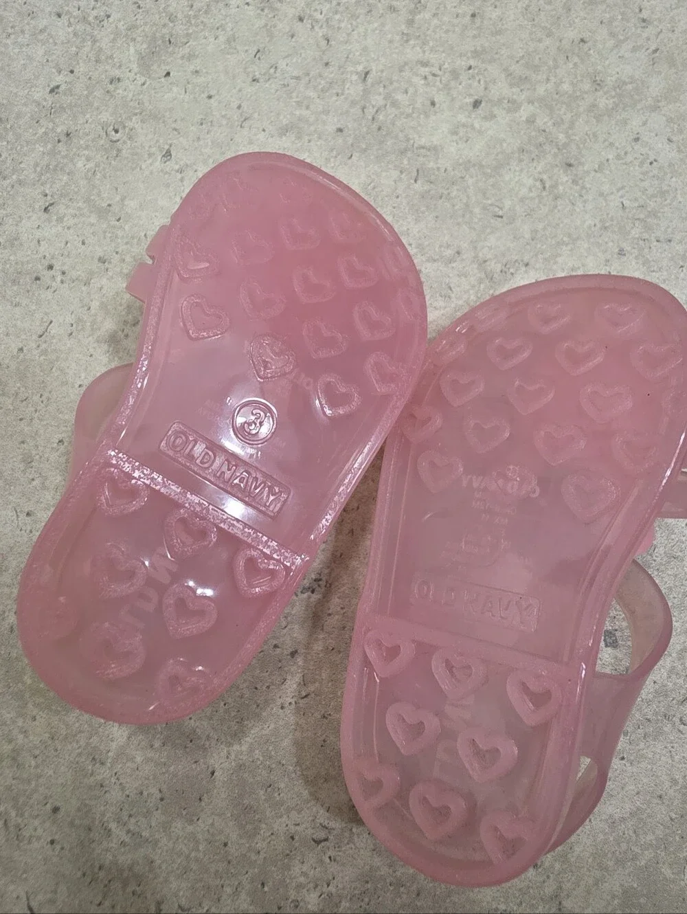 Old Navy Kids' Pink Jelly Sandals with Bunny Accent